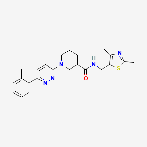 N-((2,4-dimethylthiazol-5-yl)methyl)-1-(6-(o-tolyl)pyridazin-3-yl)piperidine-3-carboxamide