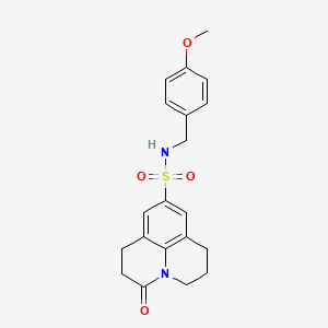 N-(4-methoxybenzyl)-3-oxo-1,2,3,5,6,7-hexahydropyrido[3,2,1-ij]quinoline-9-sulfonamide