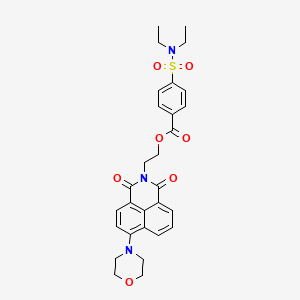 molecular formula C29H31N3O7S B2776439 2-(6-Morpholin-4-yl-1,3-dioxobenzo[de]isoquinolin-2-yl)ethyl 4-(diethylsulfamoyl)benzoate CAS No. 310453-47-5