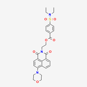 2-(6-Morpholin-4-yl-1,3-dioxobenzo[de]isoquinolin-2-yl)ethyl 4-(diethylsulfamoyl)benzoate