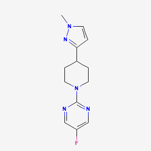 5-fluoro-2-(4-(1-methyl-1H-pyrazol-3-yl)piperidin-1-yl)pyrimidine
