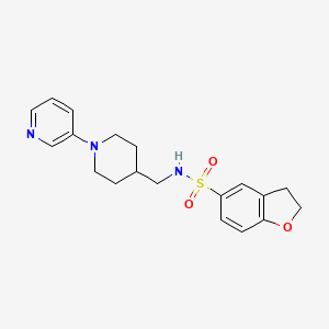 molecular formula C19H23N3O3S B2776445 N-((1-(pyridin-3-yl)piperidin-4-yl)methyl)-2,3-dihydrobenzofuran-5-sulfonamide CAS No. 2034379-37-6