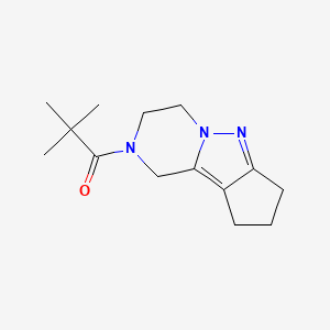 2,2-dimethyl-1-(3,4,8,9-tetrahydro-1H-cyclopenta[3,4]pyrazolo[1,5-a]pyrazin-2(7H)-yl)propan-1-one
