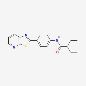 2-ethyl-N-(4-(thiazolo[5,4-b]pyridin-2-yl)phenyl)butanamide