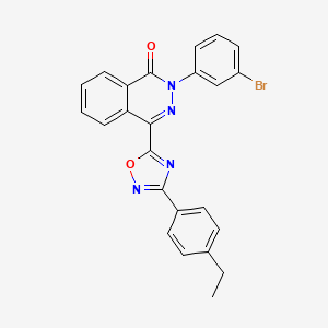 molecular formula C24H17BrN4O2 B2776476 2-(3-bromophenyl)-4-[3-(4-ethylphenyl)-1,2,4-oxadiazol-5-yl]phthalazin-1(2H)-one CAS No. 1291857-79-8