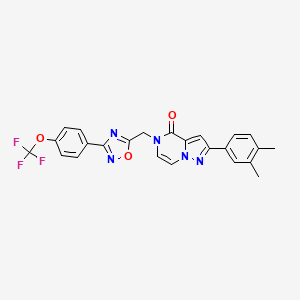 2-(3,4-dimethylphenyl)-5-((3-(4-(trifluoromethoxy)phenyl)-1,2,4-oxadiazol-5-yl)methyl)pyrazolo[1,5-a]pyrazin-4(5H)-one