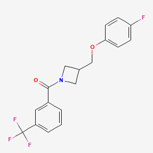 (3-((4-Fluorophenoxy)methyl)azetidin-1-yl)(3-(trifluoromethyl)phenyl)methanone