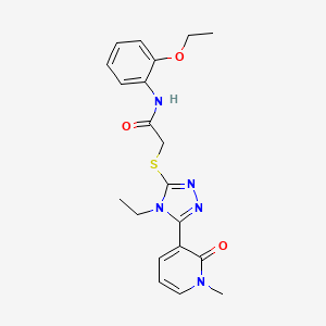 N-(2-ethoxyphenyl)-2-((4-ethyl-5-(1-methyl-2-oxo-1,2-dihydropyridin-3-yl)-4H-1,2,4-triazol-3-yl)thio)acetamide