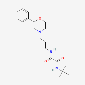molecular formula C19H29N3O3 B2776494 N1-(tert-butyl)-N2-(3-(2-phenylmorpholino)propyl)oxalamide CAS No. 954084-62-9