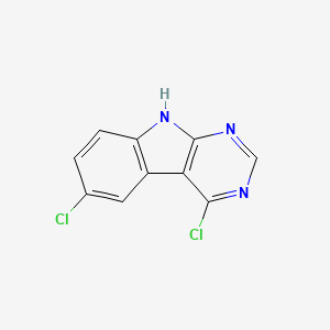 molecular formula C10H5Cl2N3 B2776496 4,6-Dichloro-9H-pyrimido[4,5-B]indole CAS No. 1221177-84-9