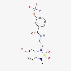 N-(2-(6-fluoro-3-methyl-2,2-dioxidobenzo[c][1,2,5]thiadiazol-1(3H)-yl)ethyl)-3-(trifluoromethoxy)benzamide
