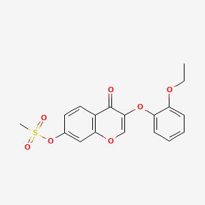 3-(2-ethoxyphenoxy)-4-oxo-4H-chromen-7-yl methanesulfonate