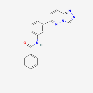 molecular formula C22H21N5O B2776502 4-tert-butyl-N-[3-([1,2,4]triazolo[4,3-b]pyridazin-6-yl)phenyl]benzamide CAS No. 891114-67-3