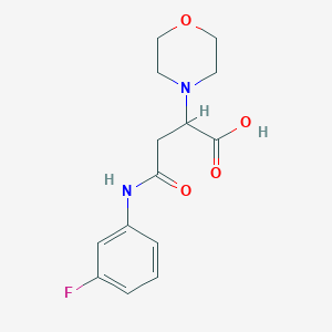 molecular formula C14H17FN2O4 B2776505 4-((3-Fluorophenyl)amino)-2-morpholino-4-oxobutanoic acid CAS No. 873570-41-3