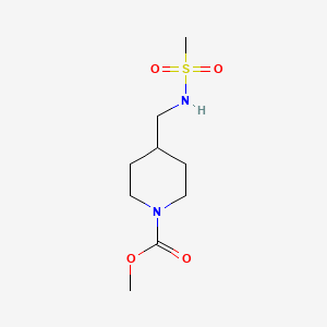 molecular formula C9H18N2O4S B2776506 Methyl 4-(methanesulfonamidomethyl)piperidine-1-carboxylate CAS No. 1235358-79-8