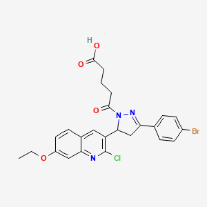 5-[5-(4-Bromophenyl)-3-(2-chloro-7-ethoxyquinolin-3-yl)-3,4-dihydropyrazol-2-yl]-5-oxopentanoic acid