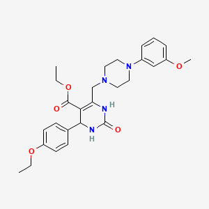 Ethyl 4-(4-ethoxyphenyl)-6-{[4-(3-methoxyphenyl)piperazin-1-yl]methyl}-2-oxo-1,2,3,4-tetrahydropyrimidine-5-carboxylate