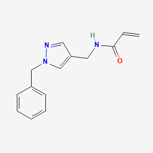 molecular formula C14H15N3O B2776516 N-[(1-Benzylpyrazol-4-yl)methyl]prop-2-enamide CAS No. 1859532-52-7