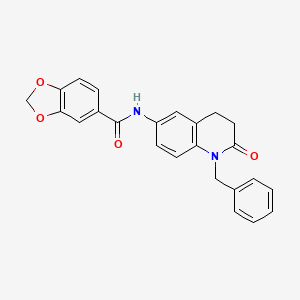 molecular formula C24H20N2O4 B2776544 N-(1-benzyl-2-oxo-1,2,3,4-tetrahydroquinolin-6-yl)-2H-1,3-benzodioxole-5-carboxamide CAS No. 954609-07-5