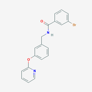 molecular formula C19H15BrN2O2 B2776545 3-bromo-N-(3-(pyridin-2-yloxy)benzyl)benzamide CAS No. 1705171-75-0