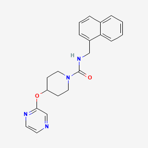 molecular formula C21H22N4O2 B2776561 N-(naphthalen-1-ylmethyl)-4-(pyrazin-2-yloxy)piperidine-1-carboxamide CAS No. 950648-09-6