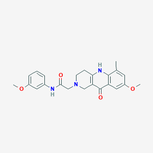 molecular formula C23H25N3O4 B2776562 2-(8-methoxy-6-methyl-10-oxo-3,4,5,10-tetrahydrobenzo[b][1,6]naphthyridin-2(1H)-yl)-N-(3-methoxyphenyl)acetamide CAS No. 1326927-82-5