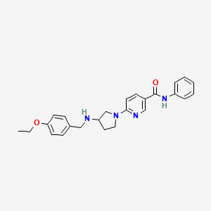 6-{3-[(4-ethoxybenzyl)amino]-1-pyrrolidinyl}-N~3~-phenylnicotinamide