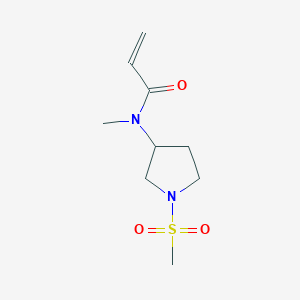 molecular formula C9H16N2O3S B2776601 N-Methyl-N-(1-methylsulfonylpyrrolidin-3-yl)prop-2-enamide CAS No. 1875925-70-4