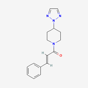 molecular formula C16H18N4O B2776624 (2E)-3-phenyl-1-[4-(2H-1,2,3-triazol-2-yl)piperidin-1-yl]prop-2-en-1-one CAS No. 2209319-29-7