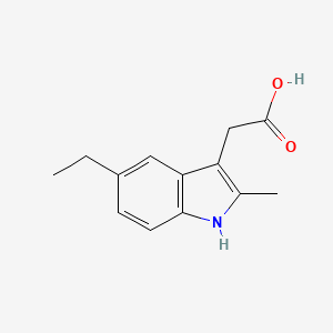 molecular formula C13H15NO2 B2776636 (5-Ethyl-2-methyl-1H-indol-3-YL)-acetic acid CAS No. 299166-69-1