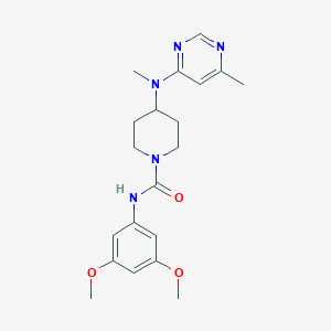 molecular formula C20H27N5O3 B2776657 N-(3,5-dimethoxyphenyl)-4-[methyl(6-methylpyrimidin-4-yl)amino]piperidine-1-carboxamide CAS No. 2415469-27-9