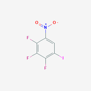 molecular formula C6HF3INO2 B2776695 2,3,4-Trifluoro-1-iodo-5-nitrobenzene CAS No. 148388-75-4