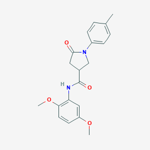 molecular formula C20H22N2O4 B277670 N-(2,5-dimethoxyphenyl)-1-(4-methylphenyl)-5-oxopyrrolidine-3-carboxamide 