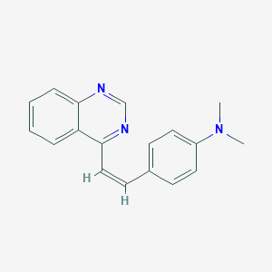 molecular formula C18H17N3 B277674 N,N-dimethyl-N-{4-[2-(4-quinazolinyl)vinyl]phenyl}amine 
