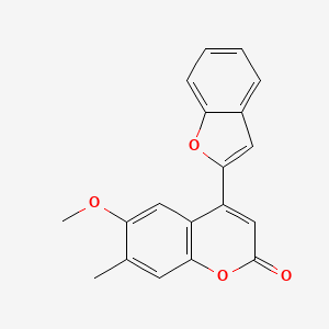 molecular formula C19H14O4 B2776759 4-(1-benzofuran-2-yl)-6-methoxy-7-methyl-2H-chromen-2-one CAS No. 898406-24-1