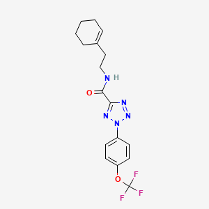 molecular formula C17H18F3N5O2 B2776760 N-(2-(cyclohex-1-en-1-yl)ethyl)-2-(4-(trifluoromethoxy)phenyl)-2H-tetrazole-5-carboxamide CAS No. 1396882-14-6