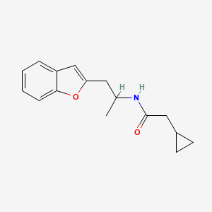molecular formula C16H19NO2 B2776785 N-[1-(1-benzofuran-2-yl)propan-2-yl]-2-cyclopropylacetamide CAS No. 2034331-23-0