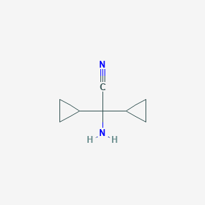 molecular formula C8H12N2 B2776795 2-Amino-2,2-dicyclopropylacetonitrile CAS No. 752922-40-0