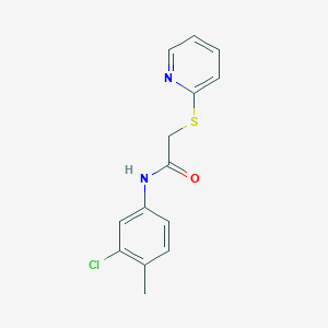 molecular formula C14H13ClN2OS B2776801 N-(3-chloro-4-methylphenyl)-2-(2-pyridinylsulfanyl)acetamide CAS No. 329079-86-9
