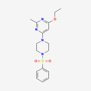 4-Ethoxy-2-methyl-6-(4-(phenylsulfonyl)piperazin-1-yl)pyrimidine
