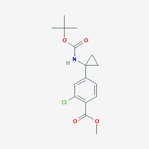Methyl 2-chloro-4-[1-[(2-methylpropan-2-yl)oxycarbonylamino]cyclopropyl]benzoate