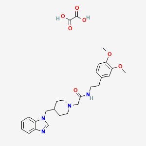 2-(4-((1H-benzo[d]imidazol-1-yl)methyl)piperidin-1-yl)-N-(3,4-dimethoxyphenethyl)acetamide oxalate