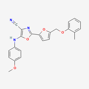 5-((4-Methoxyphenyl)amino)-2-(5-((o-tolyloxy)methyl)furan-2-yl)oxazole-4-carbonitrile