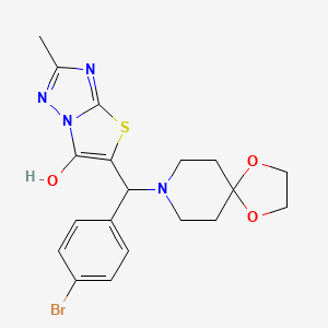 5-((4-Bromophenyl)(1,4-dioxa-8-azaspiro[4.5]decan-8-yl)methyl)-2-methylthiazolo[3,2-b][1,2,4]triazol-6-ol