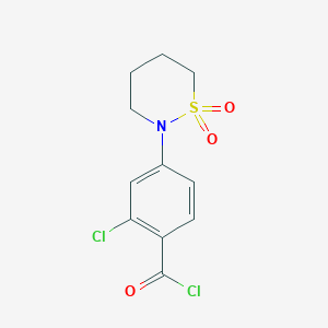 2-Chloro-4-(1,1-dioxo-1$l^{6},2-thiazinan-2-yl)benzoyl chloride