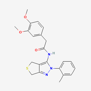 2-(3,4-dimethoxyphenyl)-N-(2-(o-tolyl)-4,6-dihydro-2H-thieno[3,4-c]pyrazol-3-yl)acetamide