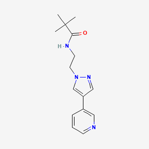 2,2-dimethyl-N-{2-[4-(pyridin-3-yl)-1H-pyrazol-1-yl]ethyl}propanamide