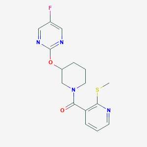 (3-((5-Fluoropyrimidin-2-yl)oxy)piperidin-1-yl)(2-(methylthio)pyridin-3-yl)methanone