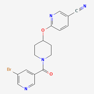 6-((1-(5-Bromonicotinoyl)piperidin-4-yl)oxy)nicotinonitrile