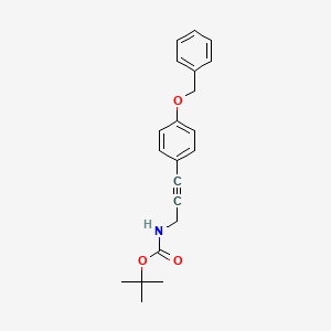 tert-butyl N-{3-[4-(benzyloxy)phenyl]prop-2-yn-1-yl}carbamate